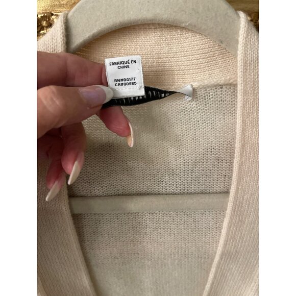Diane Von Furstenburg 100% Cashmere Cardigan Sz P - Picture 11 of 12